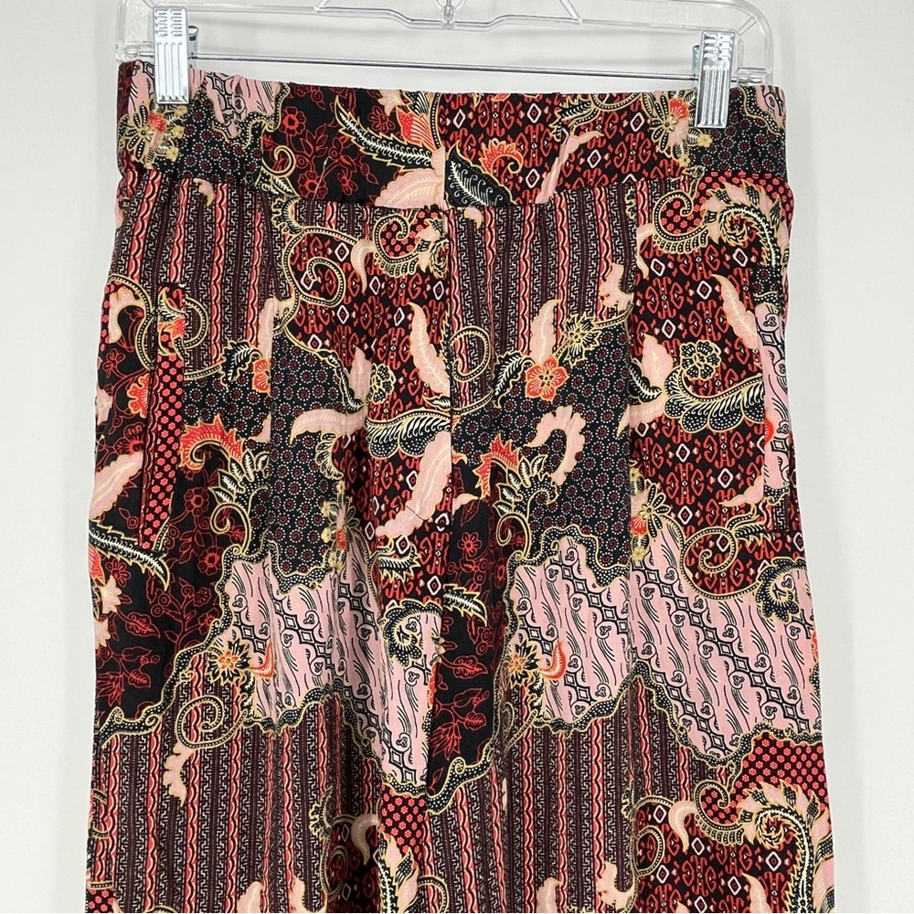 Myth Wide Leg Pullon Pants Made in Italy Colorful Hippy Bohemian Elastic Size 6 - Picture 5 of 7